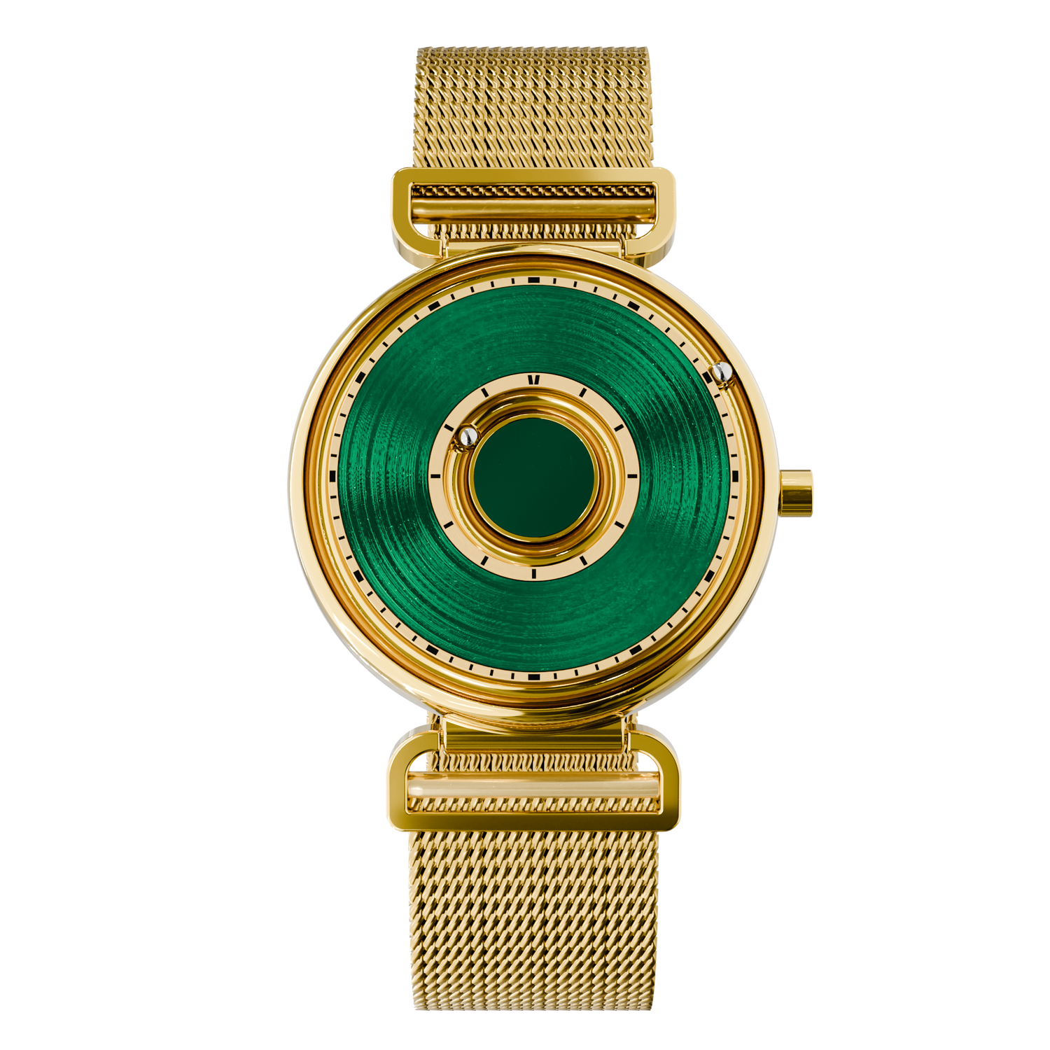 Bella Gold Green Maschenarmband Gold