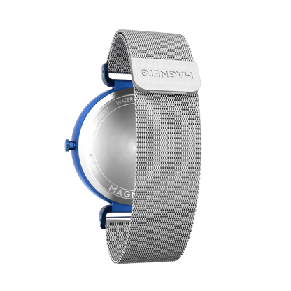 Primus Blue Maschenarmband Silber