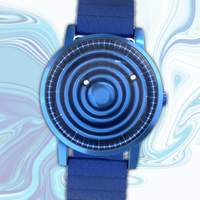 Wave Blue Kunstleder Magnetisch Blau (mit Glas)